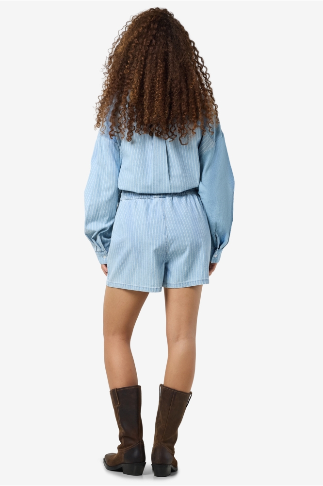 NMKATRI NW ELASTIC STRIPE SHORT BS0 27033694 Light Blue Denim